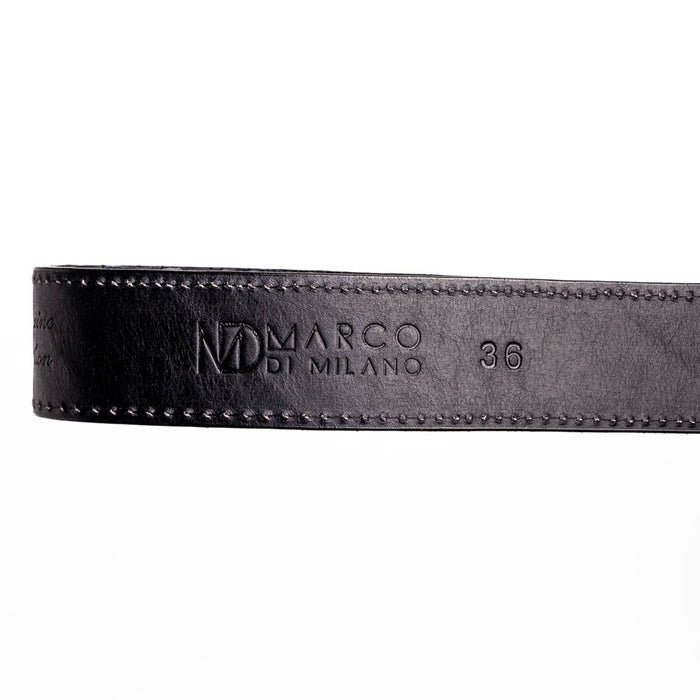 Marco Di Milano Arkansas Black Leather Belt Shoe