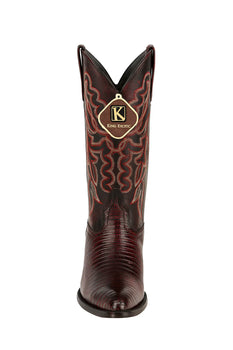Mens King Exotic Teju Lizard Western Boots Black Cherry (4980718) - Image 6