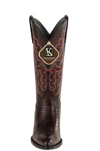 Mens King Exotic Teju Lizard Western Boots Black Cherry (4980718)