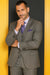 Two Button Light Grey Pinstripe Flat Front Three Piece Suit