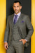 Two Button Light Grey Pinstripe Flat Front Three Piece Suit
