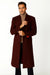 Stylish Classic Men's Overcoat CoCo denim Men's Dress Coat Dark Brown In Long Men's Dress Topcoat -  Winter coat
