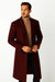 Stylish Classic Men's Overcoat CoCo denim Men's Dress Coat Dark Brown In Long Men's Dress Topcoat -  Winter coat