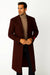 Stylish Classic Men's Overcoat CoCo denim Men's Dress Coat Dark Brown In Long Men's Dress Topcoat -  Winter coat