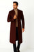 Stylish Classic Men's Overcoat CoCo denim Men's Dress Coat Dark Brown In Long Men's Dress Topcoat -  Winter coat