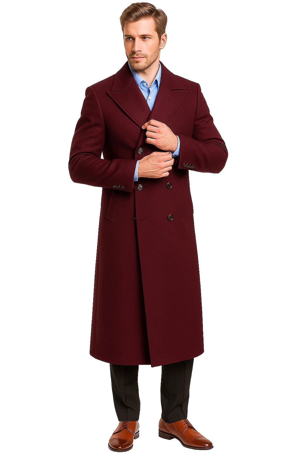 Mens Burgundy Trench Coat for Every Occasion - Image 6