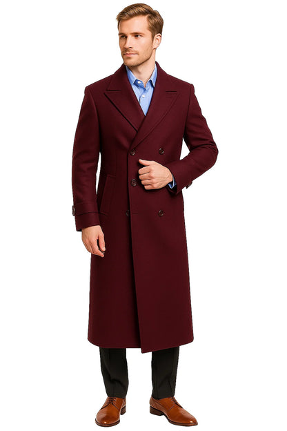 Mens Burgundy Trench Coat for Every Occasion - Image 2
