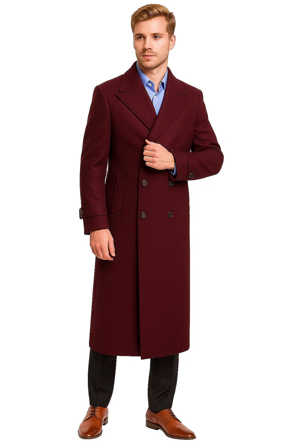 Mens Burgundy Trench Coat for Every Occasion - Image 7