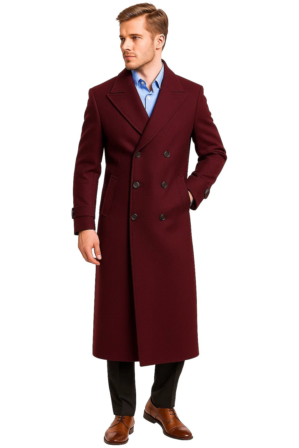 Mens Burgundy Trench Coat for Every Occasion - Image 8