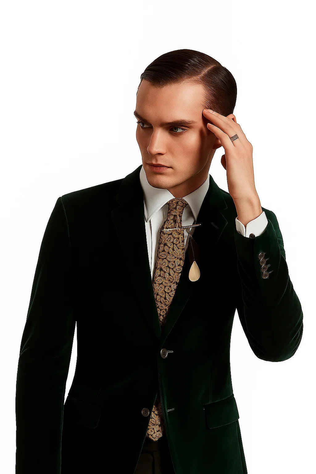 Men's Forest Velvet Tuxedo velour Men's blazer Jacket - Image 6