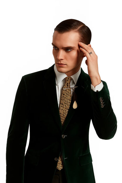 Men's Forest Velvet Tuxedo velour Men's blazer Jacket - Image 6