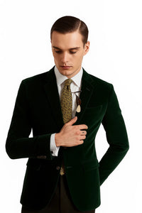Men's Forest Velvet Tuxedo velour Men's blazer Jacket