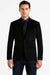 Black Velvet Blazer - Paisley Sport Coat - Slim Fit