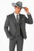 2 Button Trim Cowboy Tuxedo in Grey Cowboy Suit - Country Wedding Suits