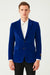Royal Blue Mens Big and Tall Velvet Blazer - Velvet Sport Coat