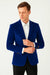 Royal Blue Mens Big and Tall Velvet Blazer - Velvet Sport Coat
