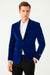Royal Blue Mens Big and Tall Velvet Blazer - Velvet Sport Coat