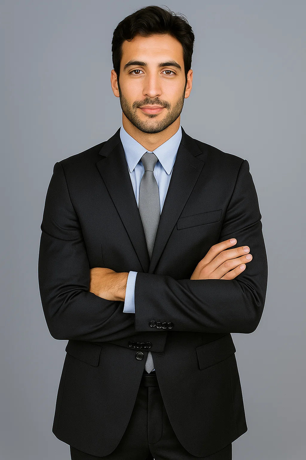 Authentic Mantoni Brand Men's Black 2-button Suit - High End Suits - High Quality Suits - Image 4