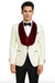 Mens Vested Designer Wide Velvet Wedding Tuxedo in Ivory