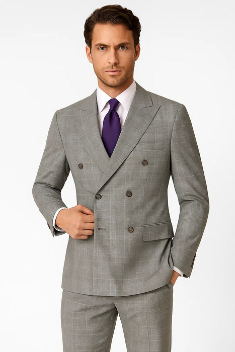 Cheap Plus Size Mens Grey Suit For Big Men Online - Big and Tall Sizes