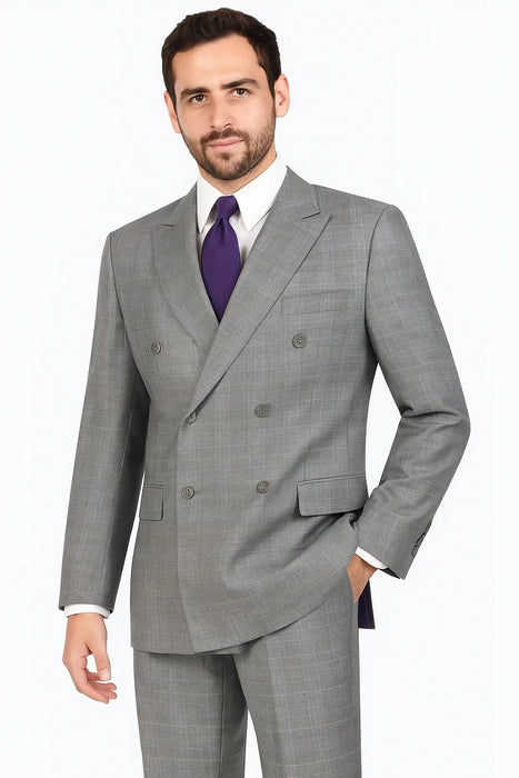 Cheap Plus Size Mens Grey Suit For Big Men Online - Big and Tall Sizes