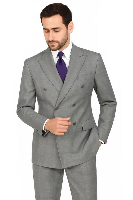 Cheap Plus Size Mens Grey Suit For Big Men Online - Big and Tall Sizes