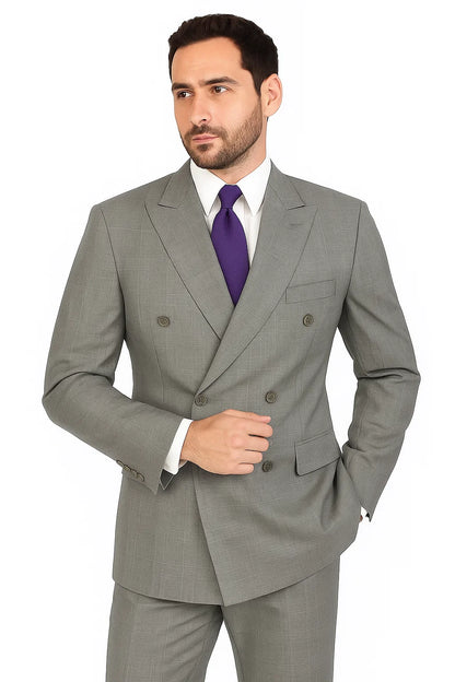 Cheap Plus Size Mens Grey Suit For Big Men Online - Big and Tall Sizes - Image 3