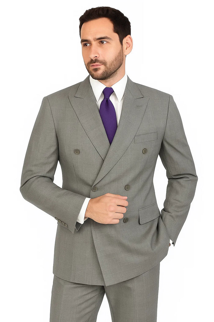 Cheap Plus Size Mens Grey Suit For Big Men Online - Big and Tall Sizes - Image 3