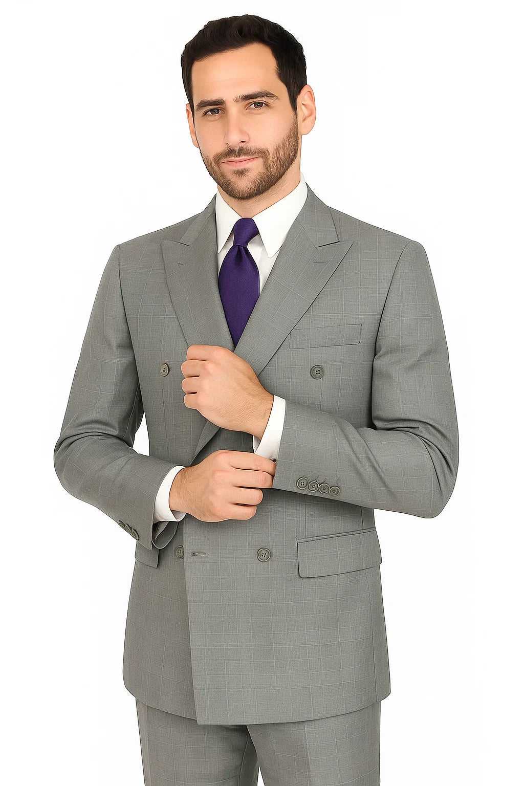 Cheap Plus Size Mens Grey Suit For Big Men Online - Big and Tall Sizes - Image 2