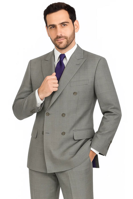 Cheap Plus Size Mens Grey Suit For Big Men Online - Big and Tall Sizes