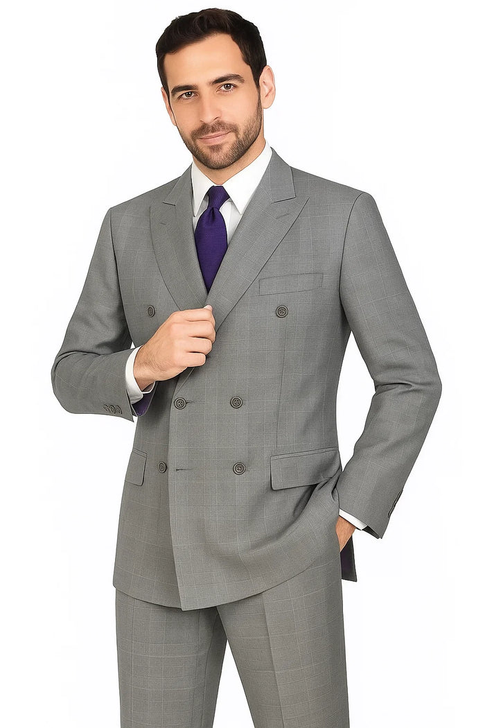 Cheap Plus Size Mens Grey Suit For Big Men Online - Big and Tall Sizes - Image 7