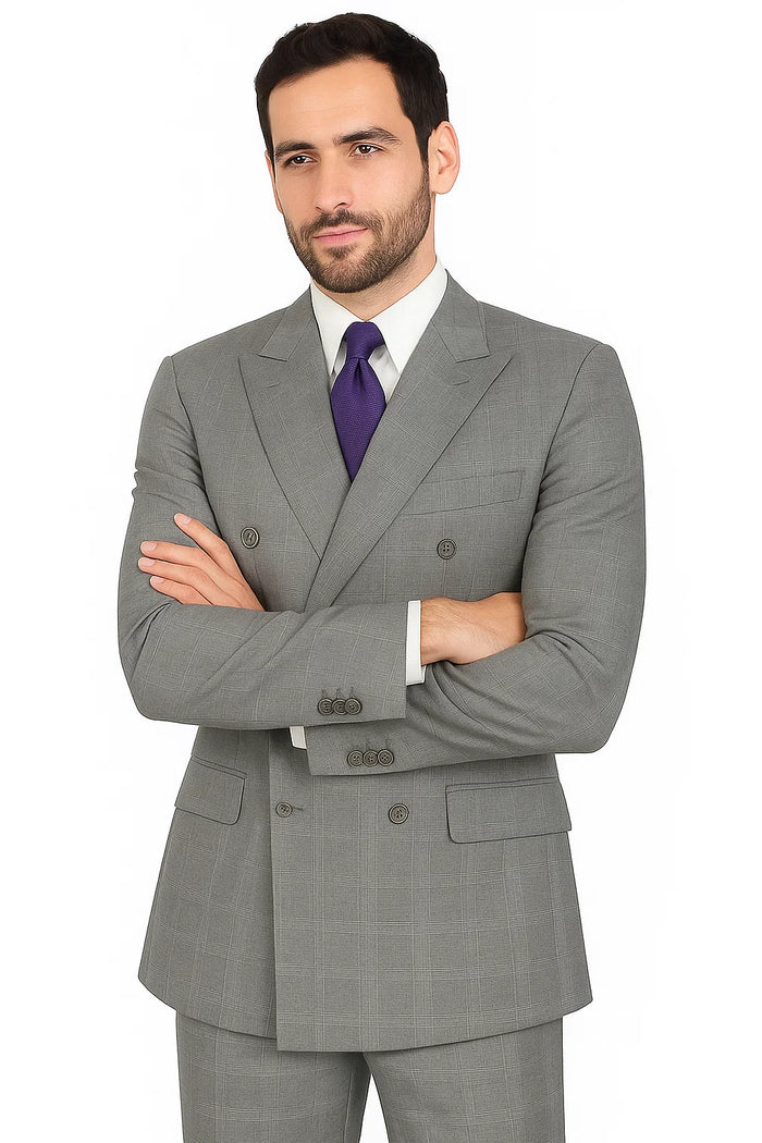 Cheap Plus Size Mens Grey Suit For Big Men Online - Big and Tall Sizes - Image 8
