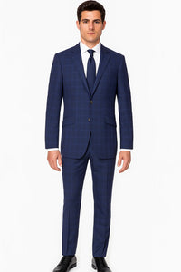 Renoir Marino Slim Fit Suit Style# Plaid Suit - Checkered Suit - Business Suit