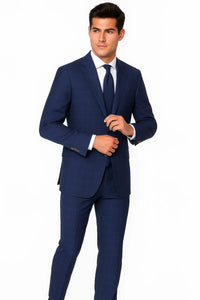 Renoir Marino Slim Fit Suit Style# Plaid Suit - Checkered Suit - Business Suit