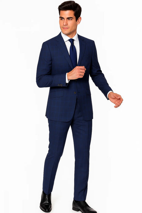 Renoir Marino Slim Fit Suit Style# Plaid Suit - Checkered Suit - Business Suit