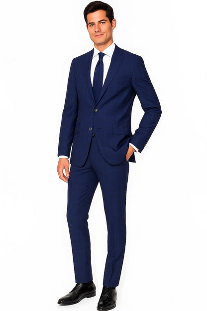Renoir Marino Slim Fit Suit Style# Plaid Suit - Checkered Suit - Business Suit