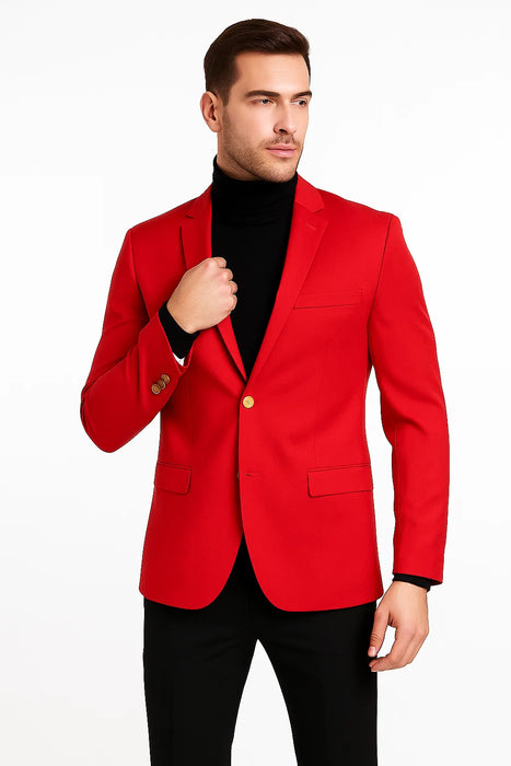 Red Big and Tall Blazer