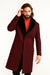 Men's Dark Burgundy ~ Wine ~ Maroon Big And Tall  Overcoat