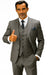 Statement Suits - Plaid Suits - Business Suits Italian Vested Suits Grey - 100% Percent Wool Fabric Suit - Worsted Wool Business Suit