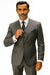 Statement Suits - Plaid Suits - Business Suits Italian Vested Suits Grey - 100% Percent Wool Fabric Suit - Worsted Wool Business Suit