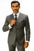 Statement Suits - Plaid Suits - Business Suits Italian Vested Suits Grey - 100% Percent Wool Fabric Suit - Worsted Wool Business Suit