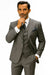 Statement Suits - Plaid Suits - Business Suits Italian Vested Suits Grey - 100% Percent Wool Fabric Suit - Worsted Wool Business Suit
