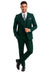 Mens Forest Green 3 Piece 2 Button Slim Fit Suit