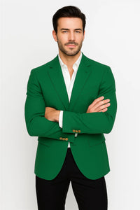 Augusta Green Blazer Men'S Classic Brass Buttons Blazer Sport Jacket