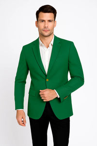 Augusta Green Blazer Men'S Classic Brass Buttons Blazer Sport Jacket