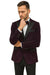 Men's  Peak Lapel Eggplant Two Button Men's Fancy Prom Outfit ~ Wedding Blaze