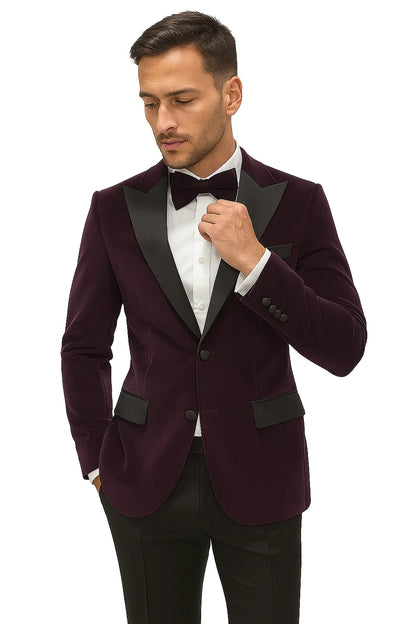 Men's  Peak Lapel Eggplant Two Button Men's Fancy Prom Outfit ~ Wedding Blaze - Image 6
