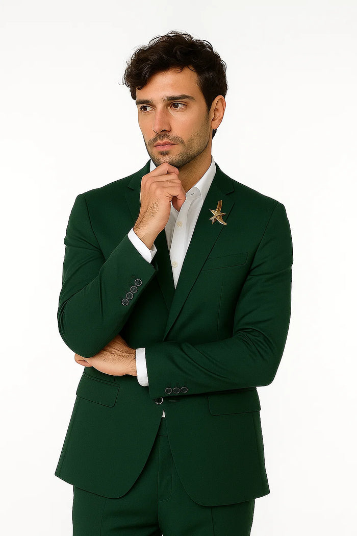 Mens Green Blazer Velvet Blazer Mens 2 Button Velvet Hunter ~ Olive Green Sportcoat Jacket - Image 3