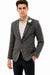 Mens Blazer Tweed Blazer Herringbone Blazer - Z-Gray