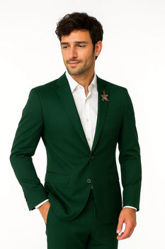 Mens Green Blazer Velvet Blazer Mens 2 Button Velvet Hunter ~ Olive Green Sportcoat Jacket - Image 4